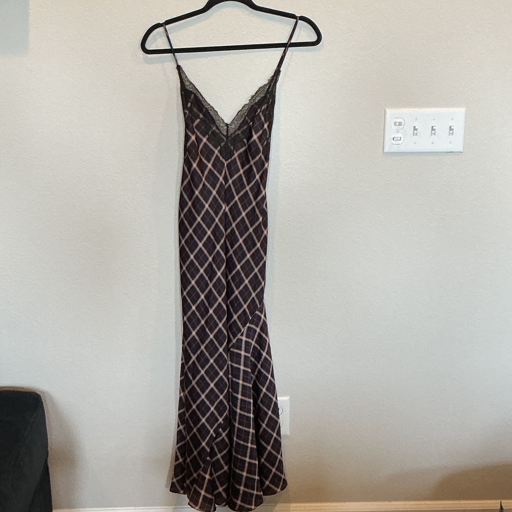 Victoria's Secret Black and Pink Checkered Chemise